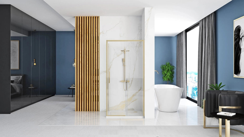 Cabina Doccia Rapid Slide Gold Brush 160x80