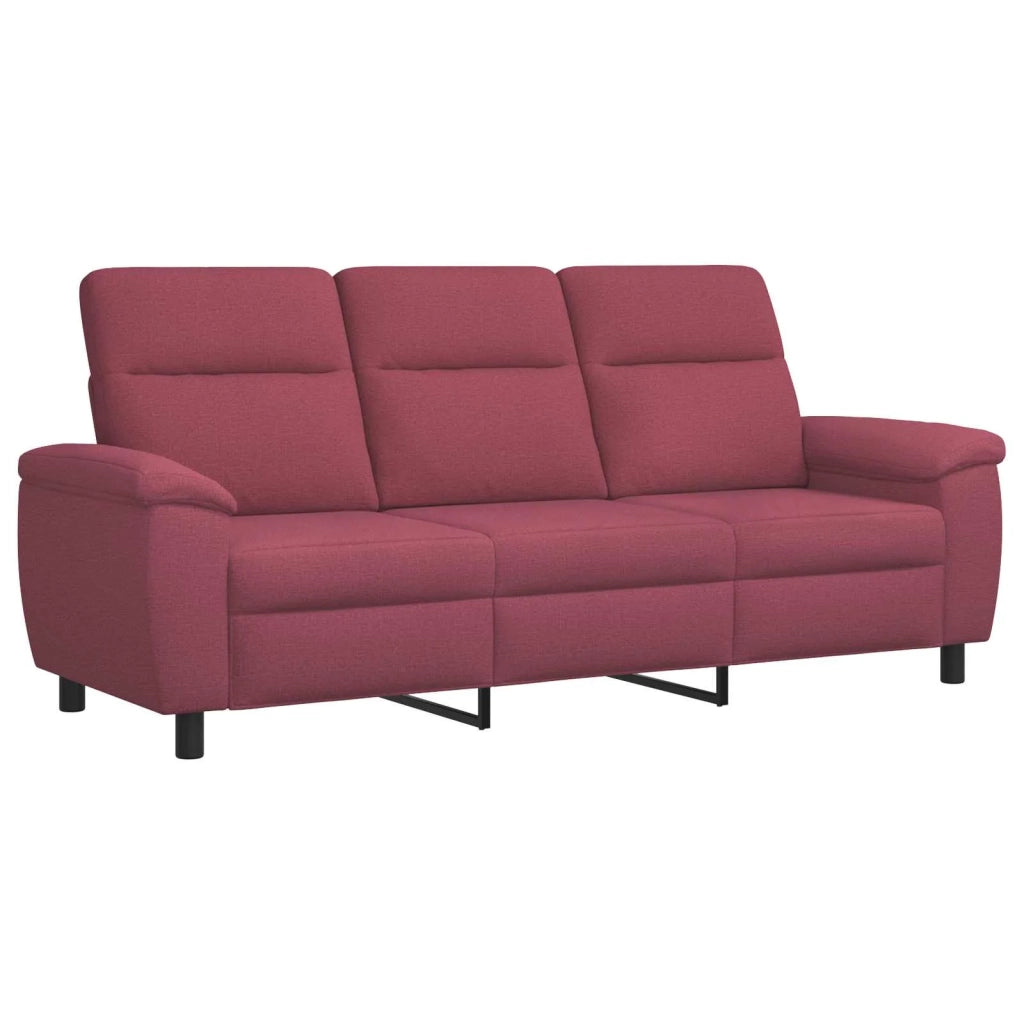 Set di divani 3 pcs Rosso Vino Tessuto 3430646