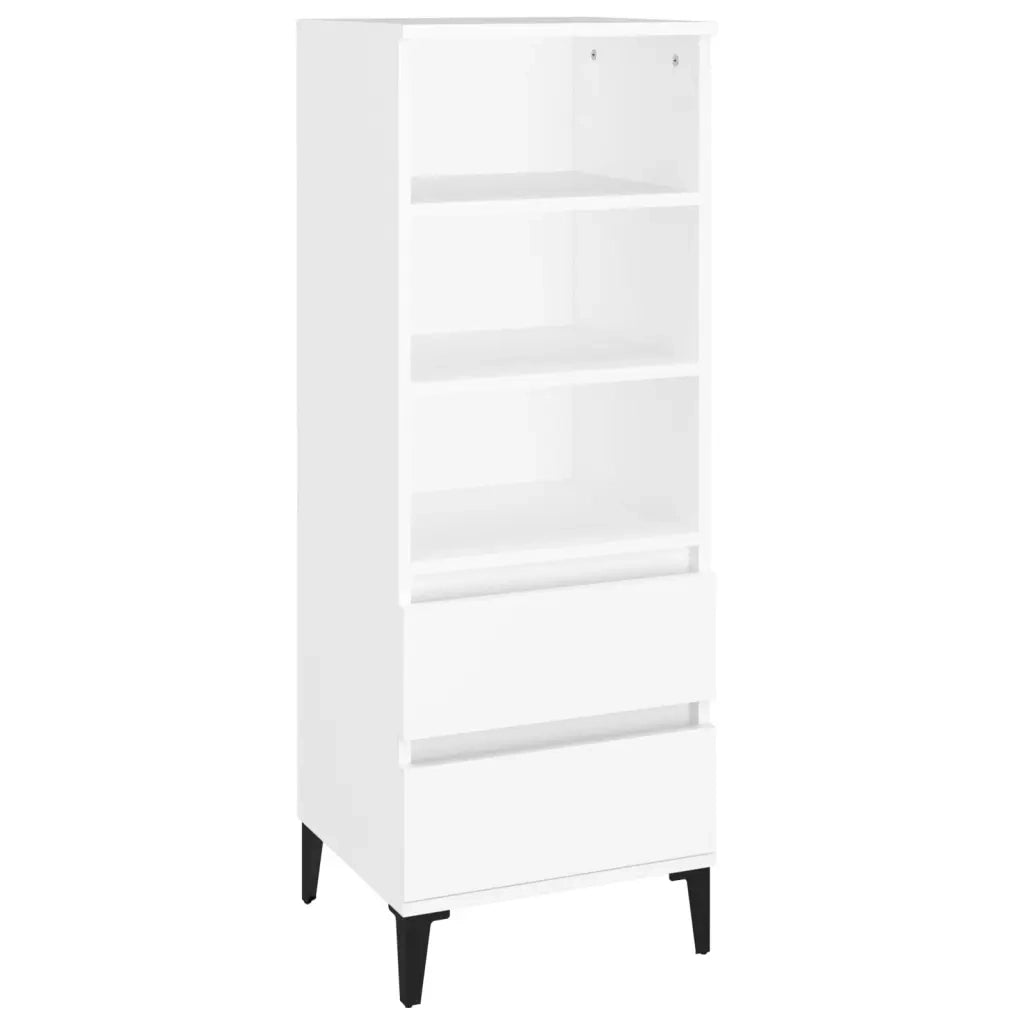 Credenza | Madia | Buffet da pranzo | Armadio da pranzo Bianco 40x36x110 cm in Legno Multistrato