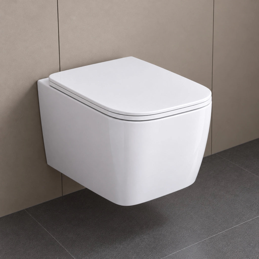 Vaso wc sospeso serie diana ceramica bianca lucida *** accessori senza brida, confezione 1