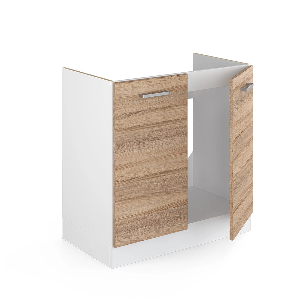 Vicco Base per lavello Sonoma 80 cm con ante, senza piano di lavoro