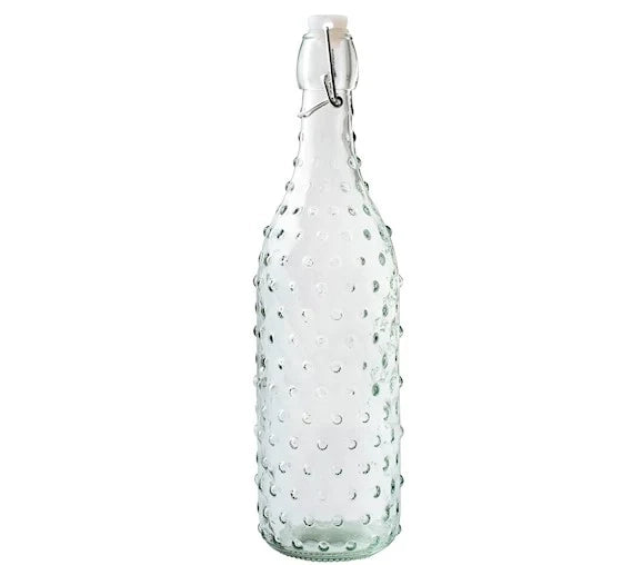 Bottiglia in Vetro Trasp. Assortita con Tappo/Mec 1,0 L