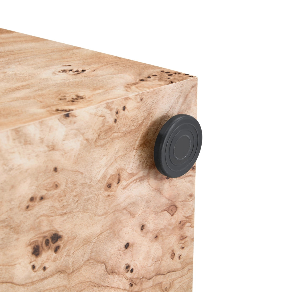 Tavolino basso fisso in MDF effetto legno con superficie liscia per soggiorno 100 × 59.5 × 38.0 cm