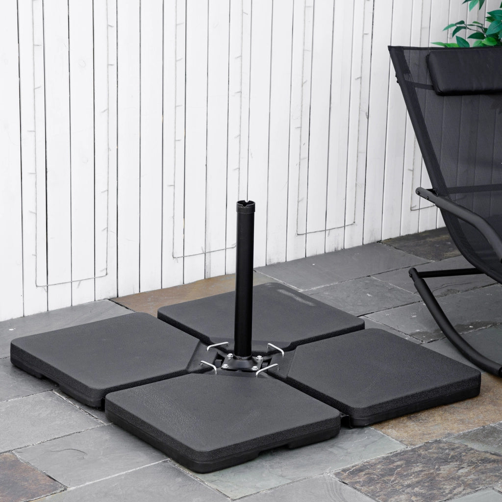 Base per Ombrellone 4 Pezzi ¨C Zephmum ¨C Nero