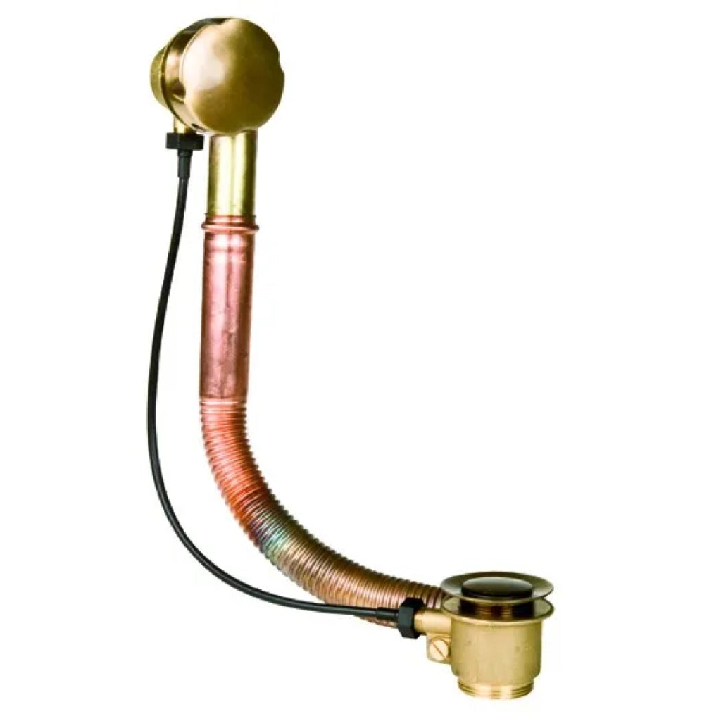COLONNA SCARICO VASCA AUTOMATICO IN OTTONE COLORATA BRONZATA   PORTA & BINI RUBINETTERIE SNC