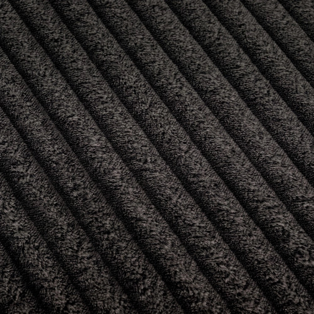 Divano angolare 3 posti ¨C Minimal ¨C Nero tessuto chenille