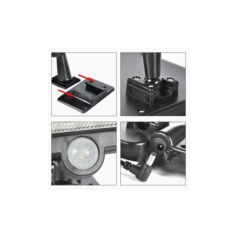 Trade Shop - Faretto Led Da Esterno Con Pannello Solare Con Sensore Di Movimento Telecomando -