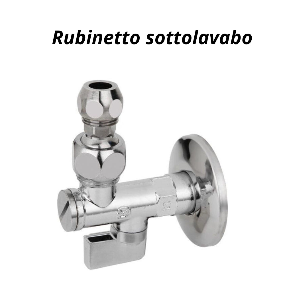 Kit 2 rubinetti filtro a sfera con sifone ottone cromato a esse per scarichi