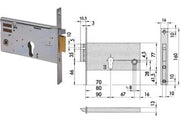 ELETTROSERRATURA DA INFILARE PER FASCE MM.77 H 1435  mm.70 (14350700) frontale mm.16    CISA