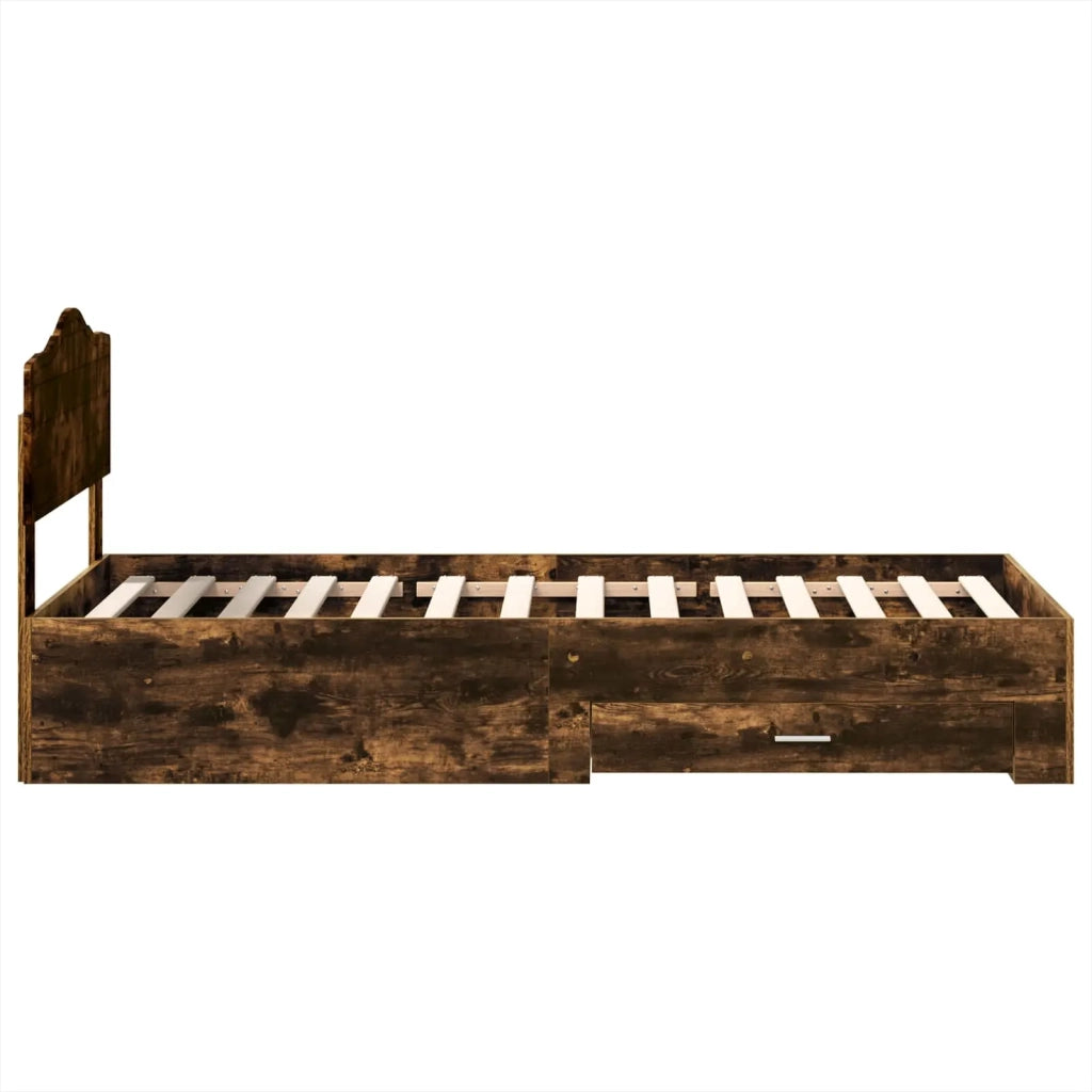 Struttura del letto Rovere fumé 90 x 190 cm Legno multistrato 3413251