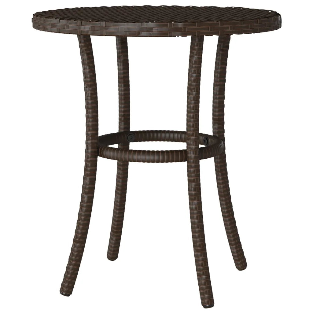 Set Bistrò 3 pz con Cuscini Marrone in Polyrattan 365274
