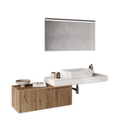 Composizione 4 pezzi VENERE bianco/quercia