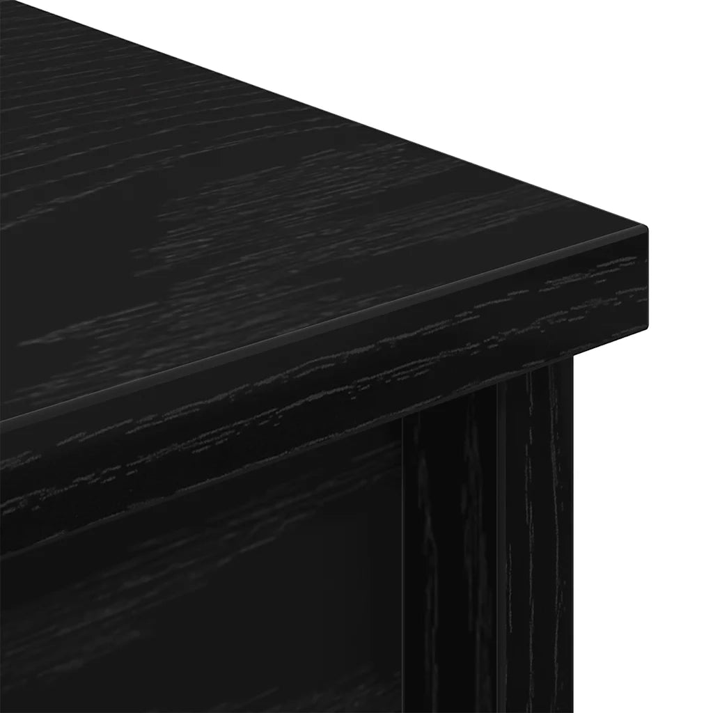 Credenza-Buffet-Armadio da cucina Rovere Nero 37,5x35x180 cm in Legno Multistrato 391813