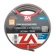 FUNE ACCIAIO INOX 49F D 4 MM 10 M