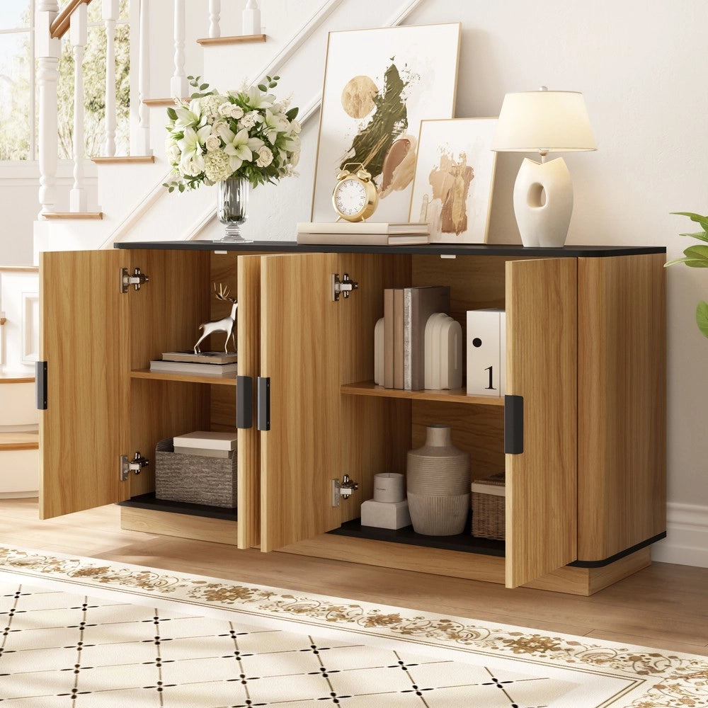 Credenza 4 Ante con Ripiani ¨C MINIMAL ¨C Legno, Multiuso, Stoccaggio