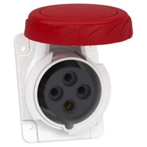 PRESA FISSA BT DA INCASSO INCLINATA IP67 16A 380V 3PT CABLAGGIO RAPIDO