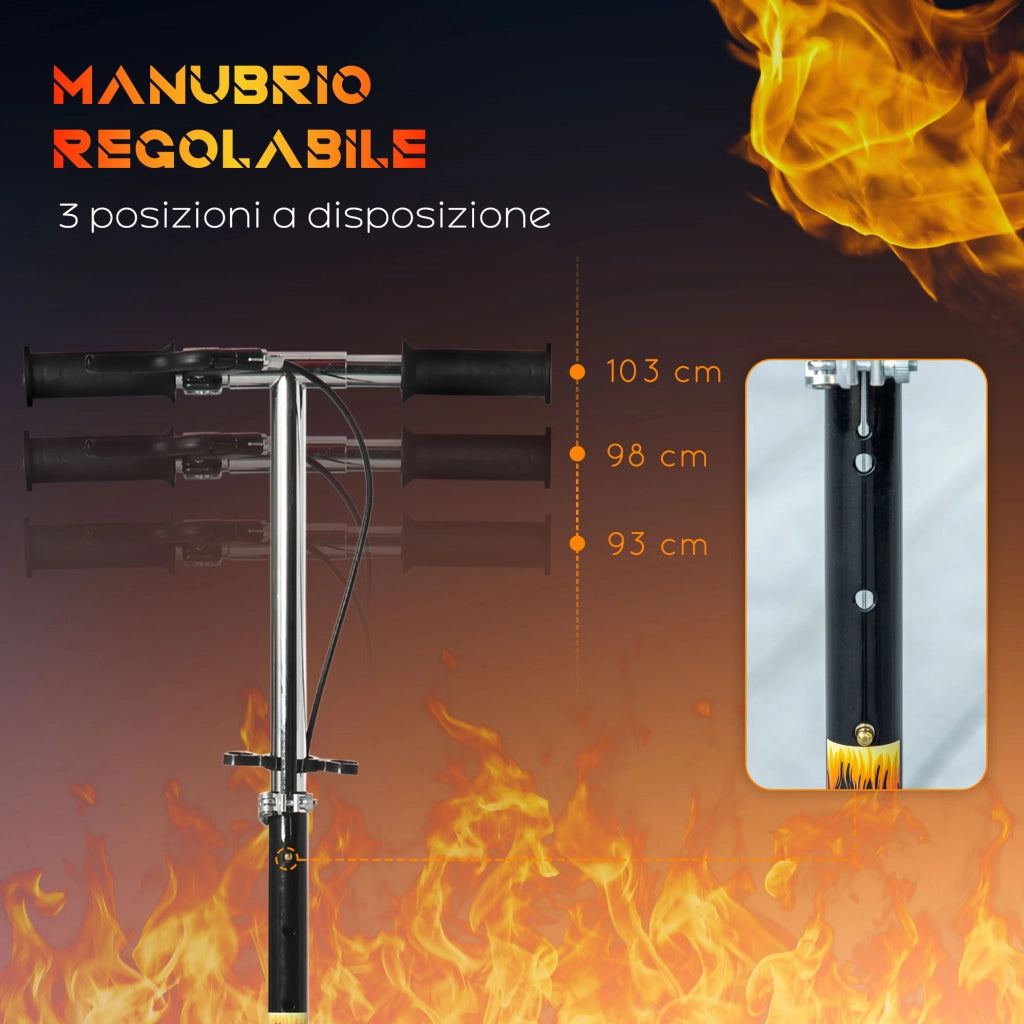 Monopattino per Bambini con Manubrio Regolabile ¨C zephmum ¨C Nero 86x35x93 cm