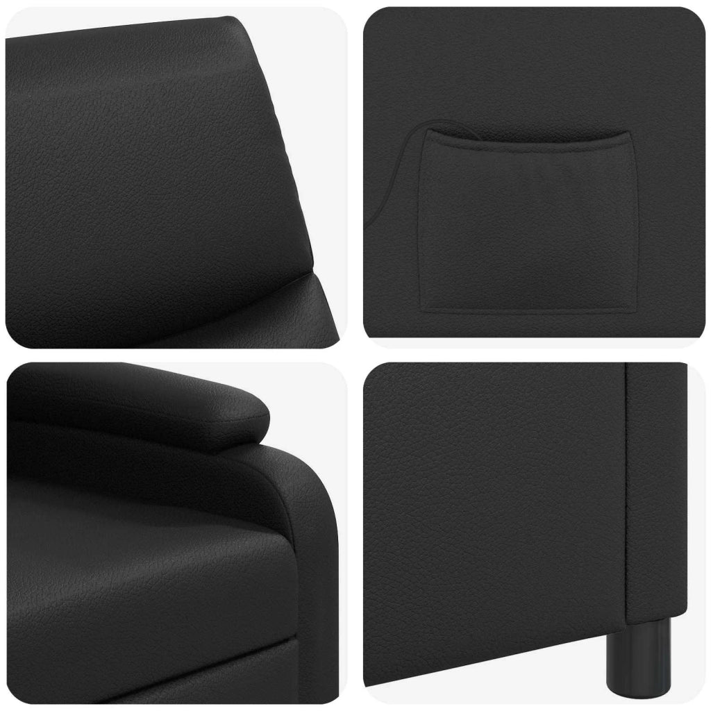 Poltrona Massaggiante Nero Similpelle 42035001