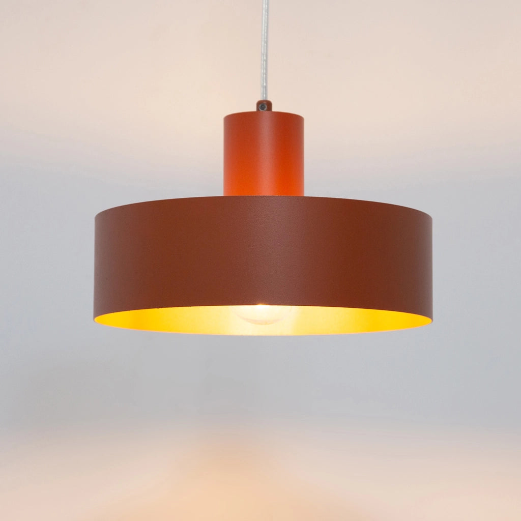 Lampada a sospensione minimal rotonda mattone Ø25 E27
