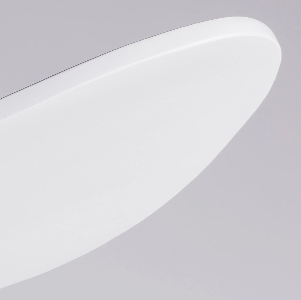 Ventilatore da soffitto 36" bianco con 3 pale in legno massello, telecomando, 6 velocità reversibili e funzione memoria velocità