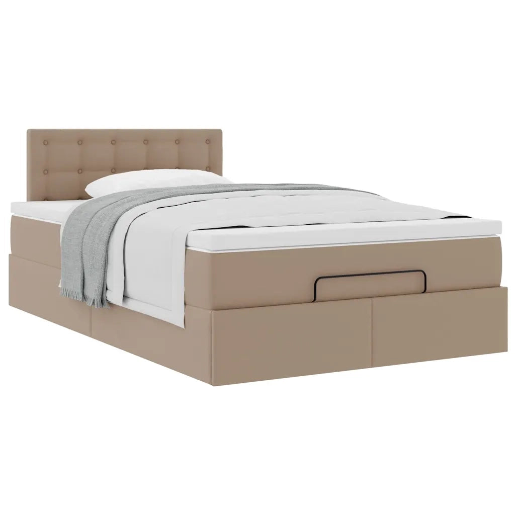 Struttura Letto Pouf con Materasso 120x190 cm Similpelle 3311297