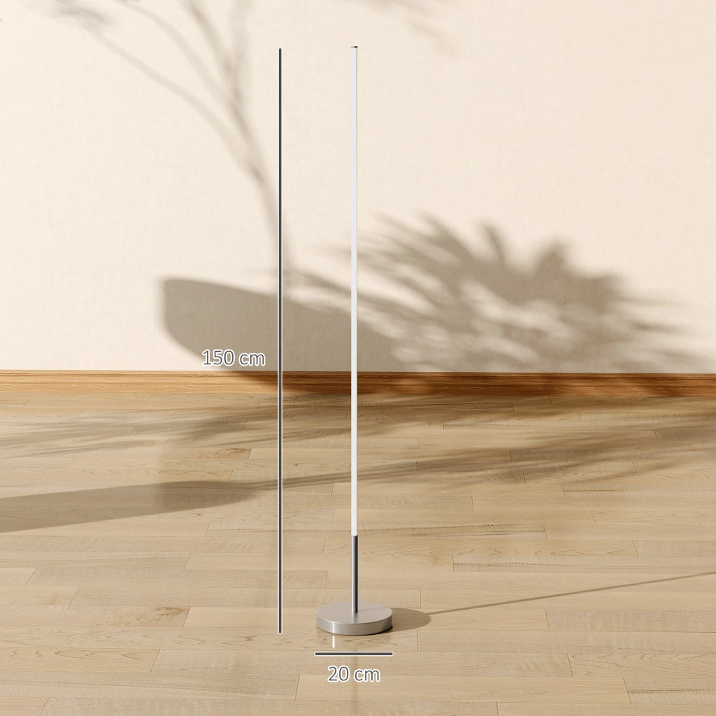 Lampada da Terra LED ¨C Minimal ¨C Argento 150 cm