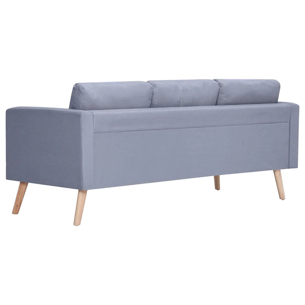 Set Divani a 2 e a 3 Posti in Tessuto Grigio Chiaro 272193