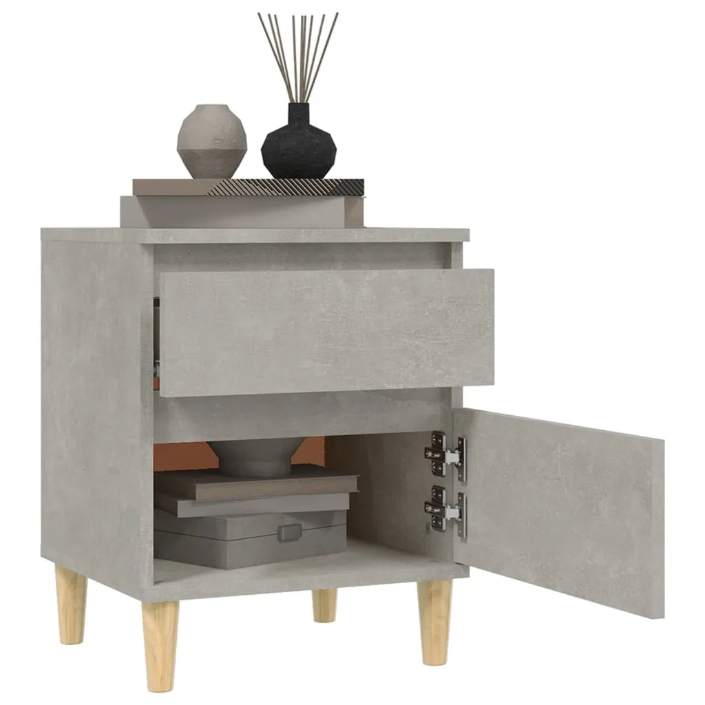 Comodini 2 pz Grigio Cemento 40x35x50 cm 821835