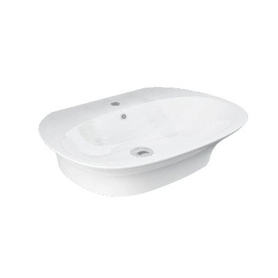 Lavabo sospeso in ceramica bianco cm 50 con foro rubinetto Sensation - Rak Ceramics