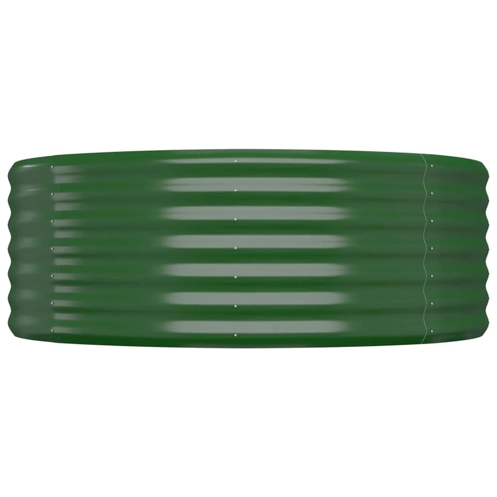 Fioriera rialzata per piante e fiori adatta per terrazze e giardini acciaio verniciato a polvere 249 x 100 x 36 cm verde 02_0039609