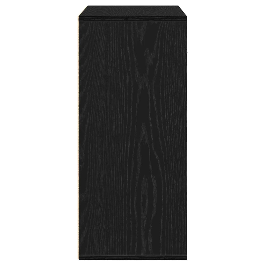 Credenza | Madia | Buffet da pranzo | Armadio da pranzo Rovere Nero 60 x 31 x 70 cm Legno multistrato