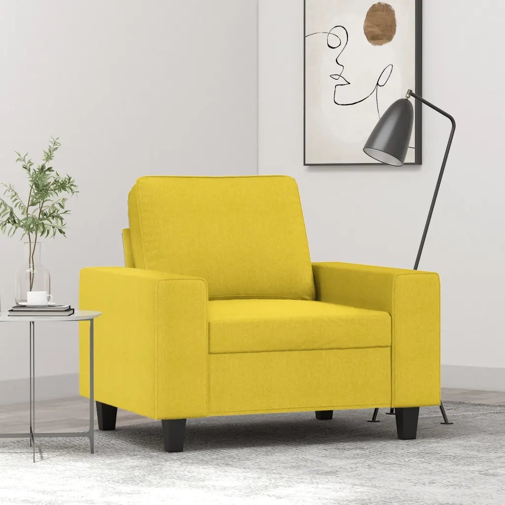 Poltrona-Divano Sedia Giallo Chiaro 60 cm in Tessuto 799936
