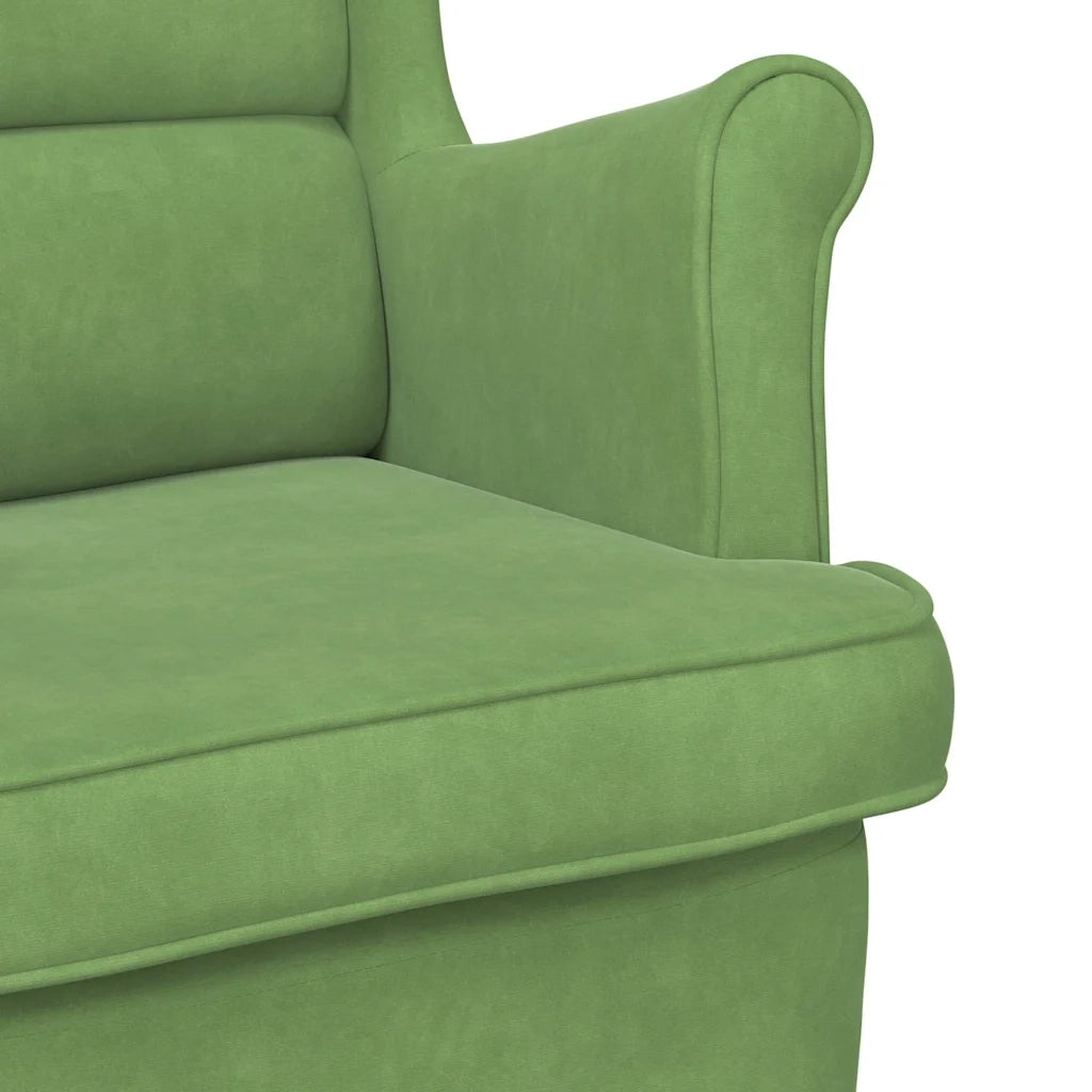 Poltrona Verde Chiaro in Velluto 324062