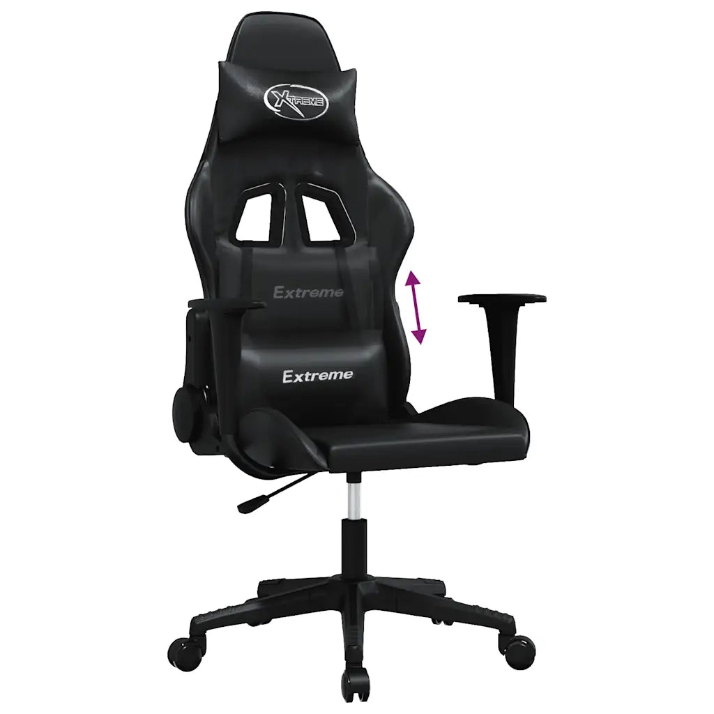 Sedia da Gaming | Sedia da e-sports Nera in Similpelle