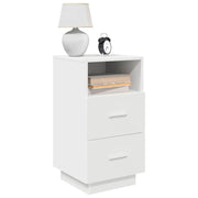 Comodino con 2 Cassetti Bianco 36x36x68 cm 858578