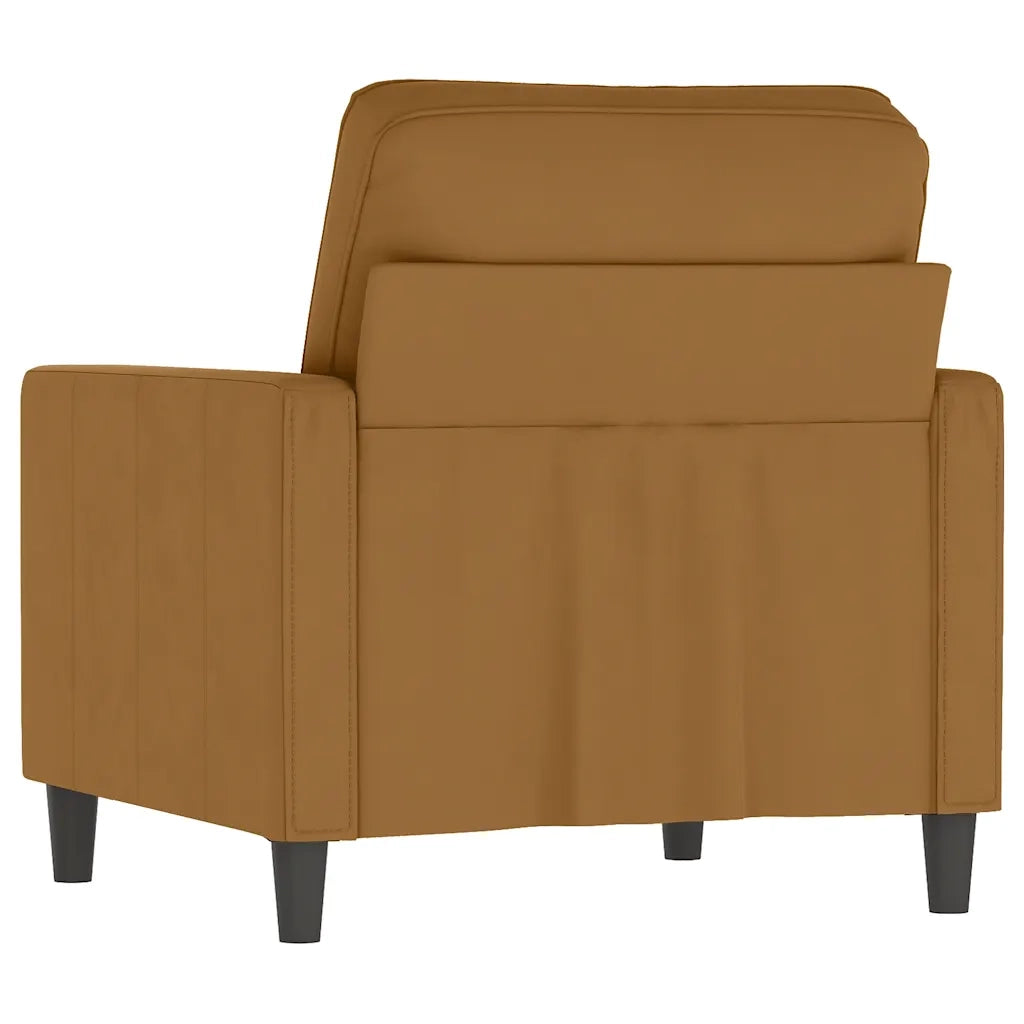 Poltrona Marrone 60 cm Velluto 359186