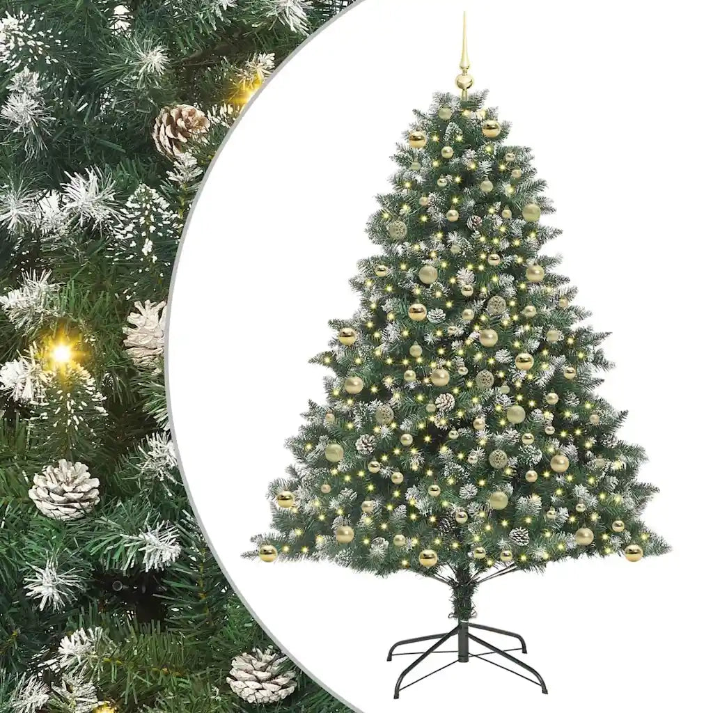 Albero di Natale artificiale con 300 LED Verde 210 cm 3395249