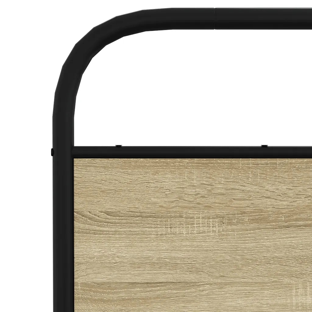 Giroletto senza Materaso in Metallo Rovere Sonoma 137x190 cm 3318647