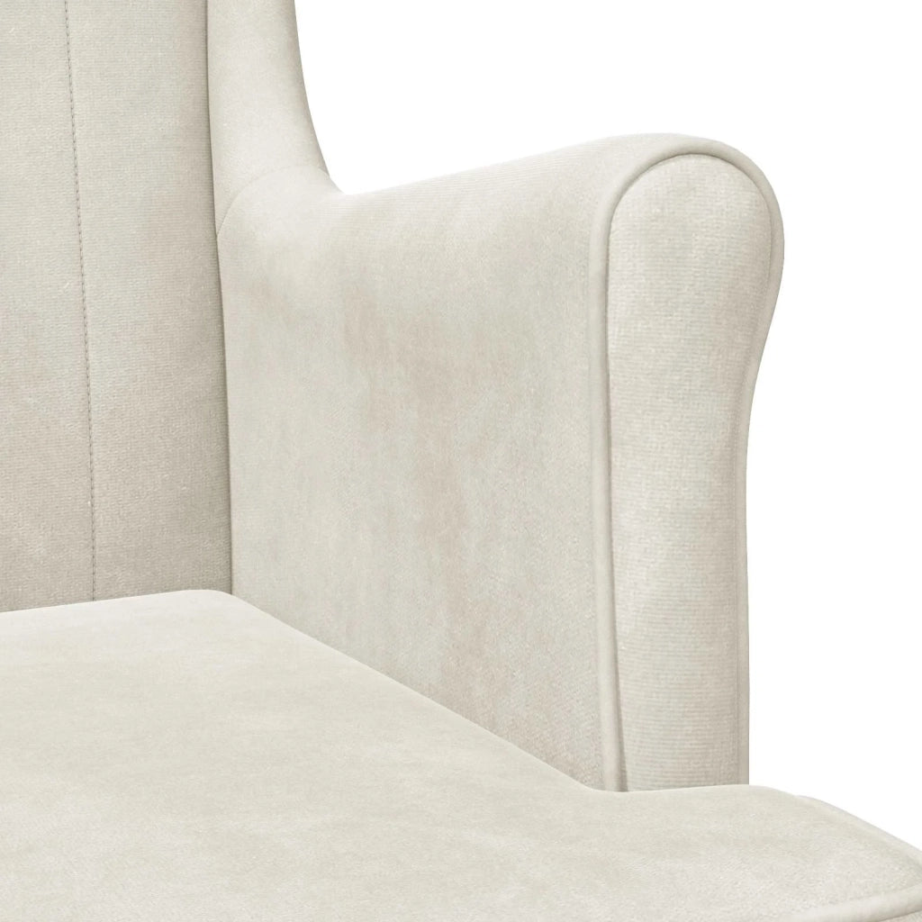 Poltrona | Sedia Relax Crema Velluto