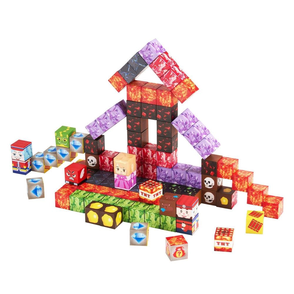 Blocchi Magnetici 150 Pezzi Castello Oscuro Cubi Costruzione Bambini STEM Montessori Impilabile