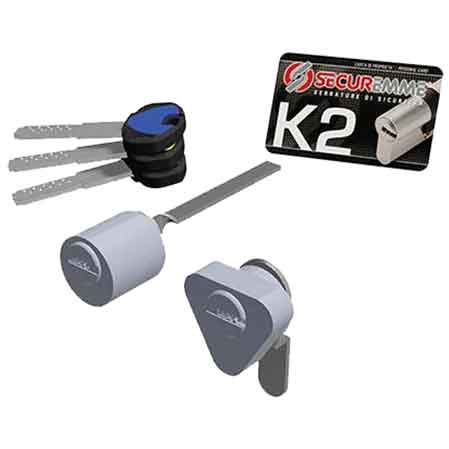 COPPIA CILINDRI ESTERNI 'K2' SECUREMME 15 mm - SECUREMME