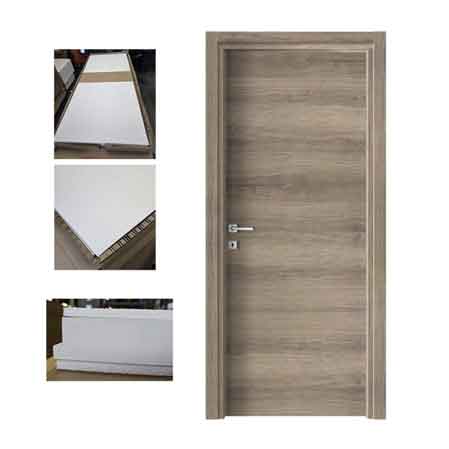 PORTA BATTENTE REVERSIBILE OLMO NOCCIOLA EFFETTO VENATO mm 600x2100h