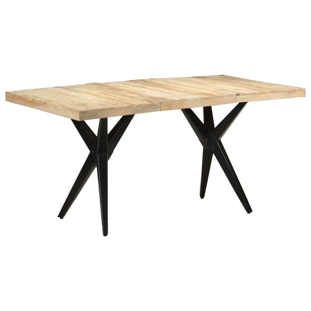 Tavolo da Pranzo 160x80x76 cm in Legno Massello di Mango Grezzo 323566