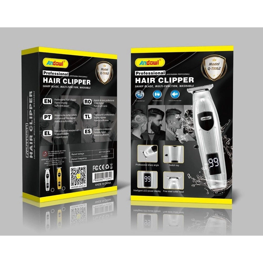 Trade Shop - Rasoio Elettrico Regola Barba Taglia Capelli Ricaricabile Professionale Q-tx162 -