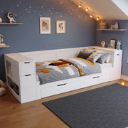 letto bambini mdf bianco 90 x 200 cm