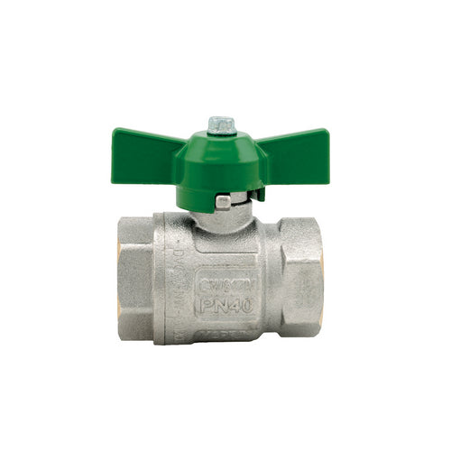 VALVOLA A SFERA IDEAL DVGW FF  PASSAGGIO TOTALE CON FARFALLA- 3/4 (DN 20) 40 bar / 580 psi- ITAP- pezzi 1