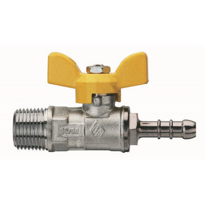 VALVOLA A SFERA PER GAS FIL. M CON PORTAGOMMA E FARFALLA IN ALLUMINIO- 1/2 x 8 DN 15- RB- pezzi 1