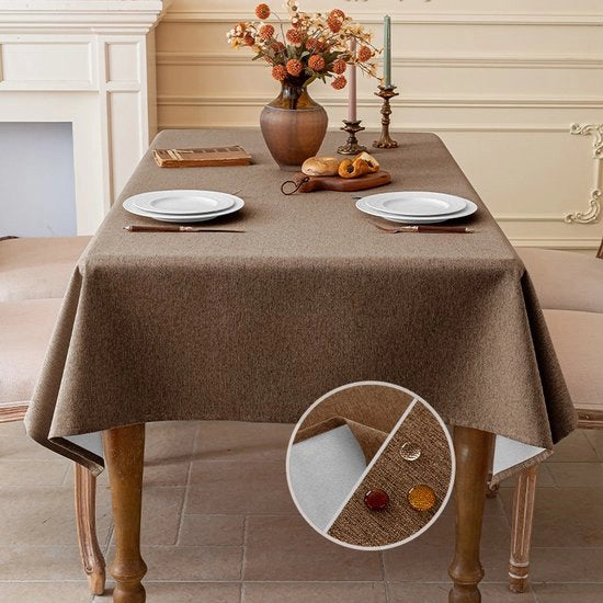 Tappeto con finitura in lino, lavabile, impermeabile, per sala da pranzo, giardino, festa, matrimonio o casa, 90 x 150 cm - Miele