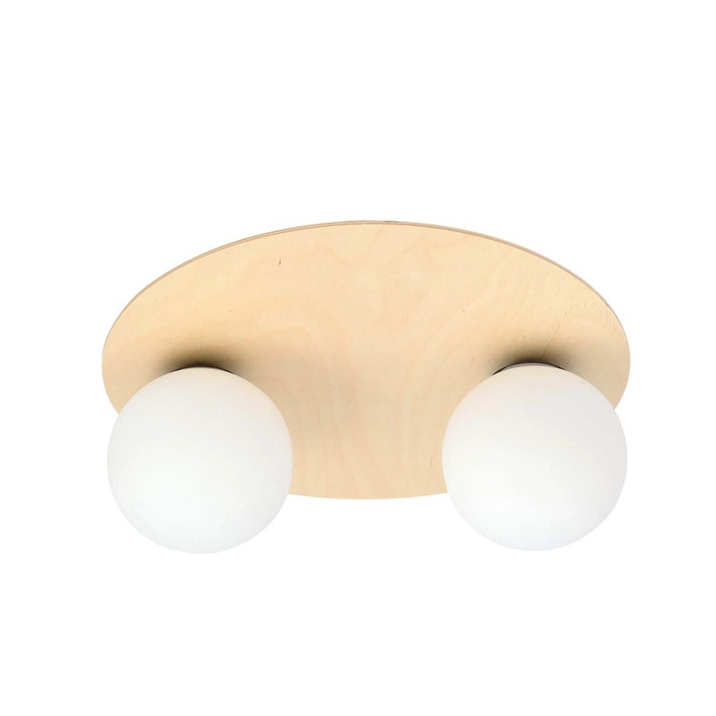 Plafoniera Minimal Chelys Acciaio Marrone 2 Luci E14