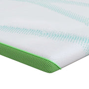 Topper per materasso Bianco e Verde 140 x 200 cm CFW3956755